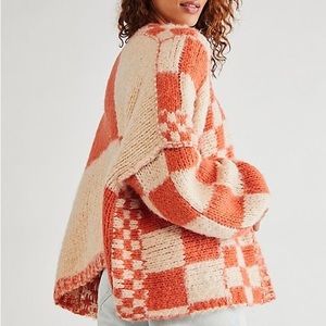 Free People Aldrin Checkered Cardigan XS/S
